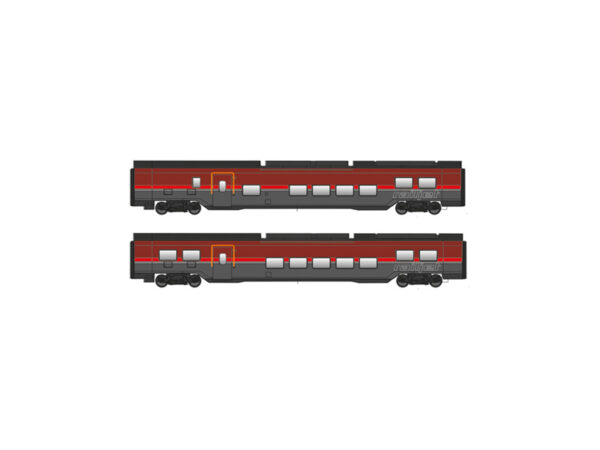 set 2 osobních vozů Railjet ÖBB Jägerndorfer 72200