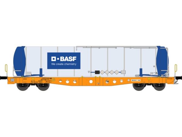 kontejnerový vůz WASCOSA cisternový kontejner BASF #1 Nürnberger Modelleisenbahnen 561600