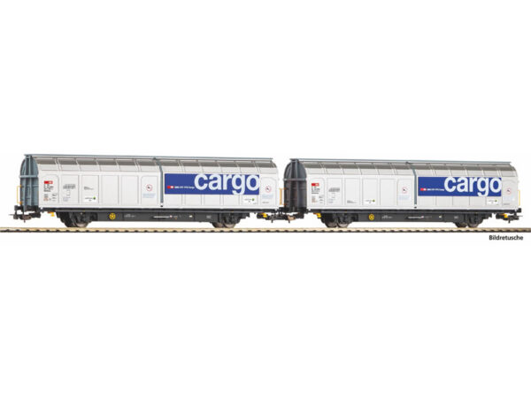 set vozů Habbillnss s posuvnými stěnami CH-SBB Cargo Piko 28309