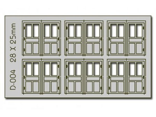 dvojité dveře 28 x 25 mm 6ks Proses PD-004